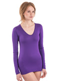 100% Bamboo Women's Long Sleeve V-Neck