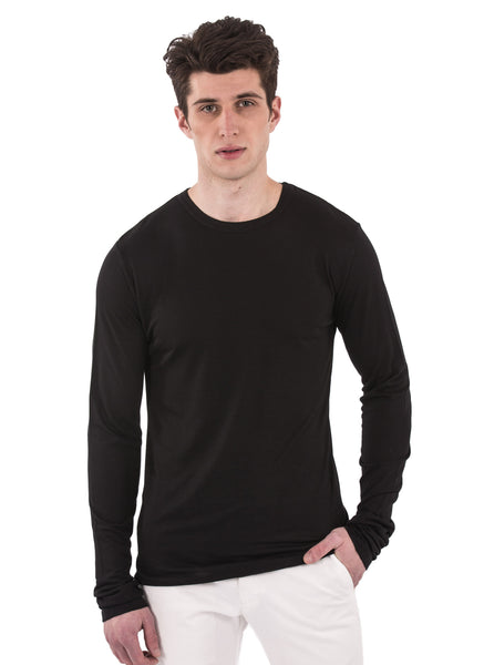 Præferencebehandling rigtig meget mode 100% Bamboo Men's Long Sleeve Crew Neck – The Bamboo Shirt | Natural and Organic  T-shirts