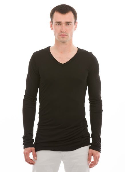 100% Bamboo Men's Long Sleeve Deep V-Neck – The Bamboo Shirt