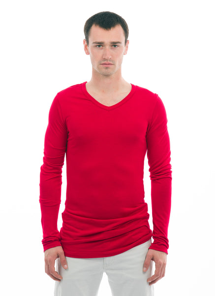 100% Bamboo Men's Long Sleeve Deep V-Neck – The Bamboo Shirt