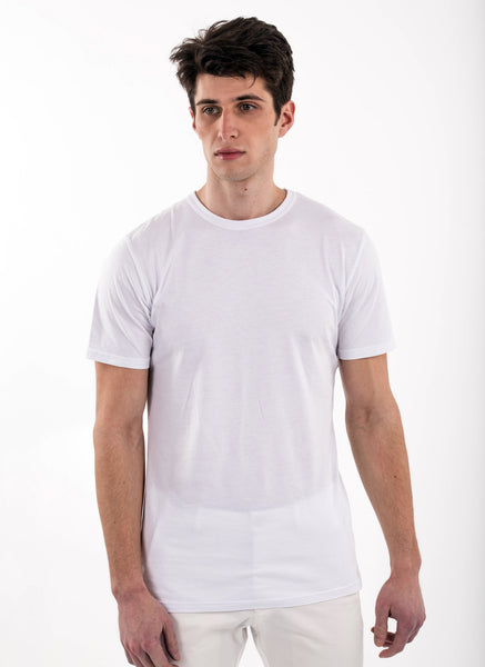 70% Bamboo white pure optic white 30% organic cotton shirt short sleeve perfect undershirt tag less