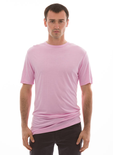 pink bamboo tshirt mens 100% Bamboo ice pink